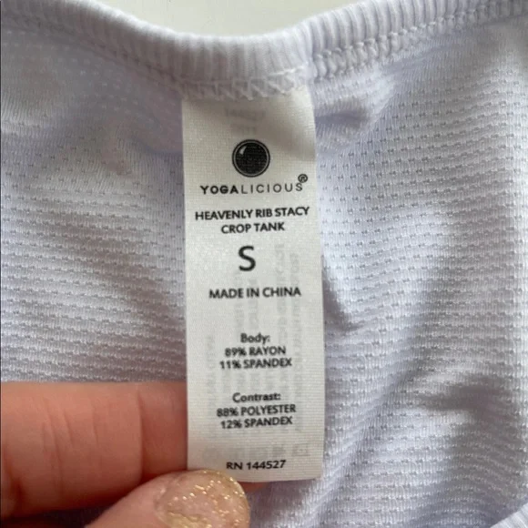 Bundle / lot of 2 Yogalicious Black and White Tank Tops - Picture 2 of 4